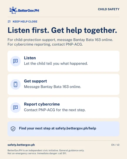 Listen first. Get help together.