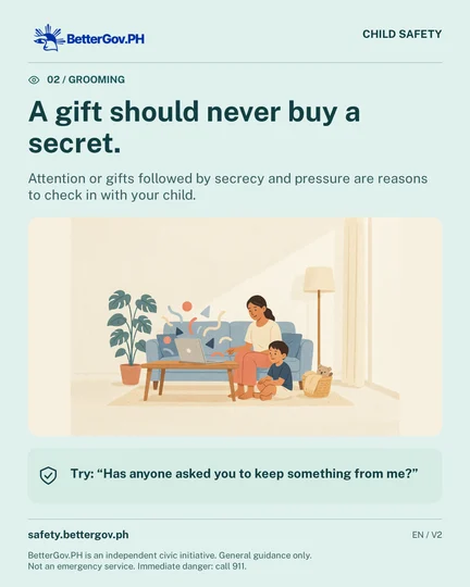 A gift should never buy a secret.